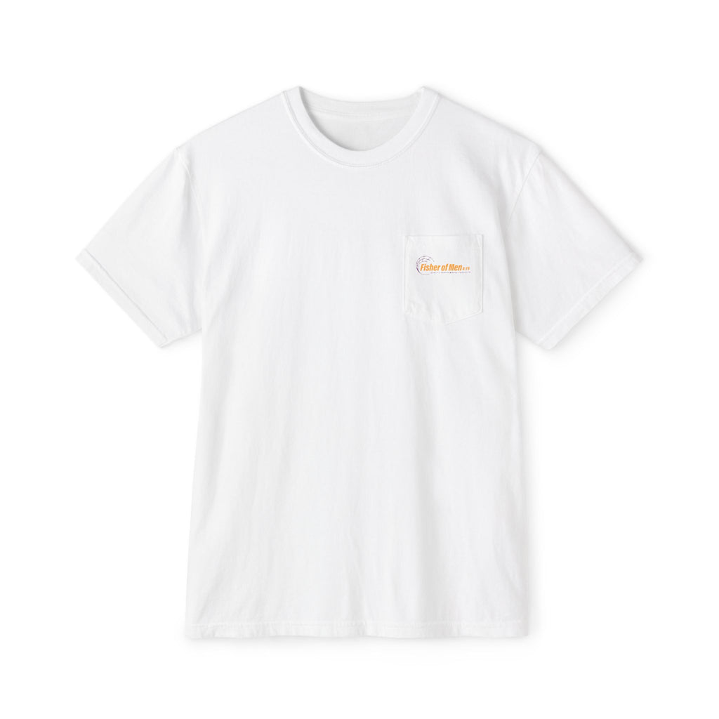 Pocket T-Shirt — "Fisher of Men 4:19" Fishing Graphic
